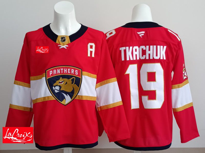 Men 2025 Florida Panthers #19 Tkachuk Red Fanatics Home Premium NHL Jersey style 6->florida panthers->NHL Jersey